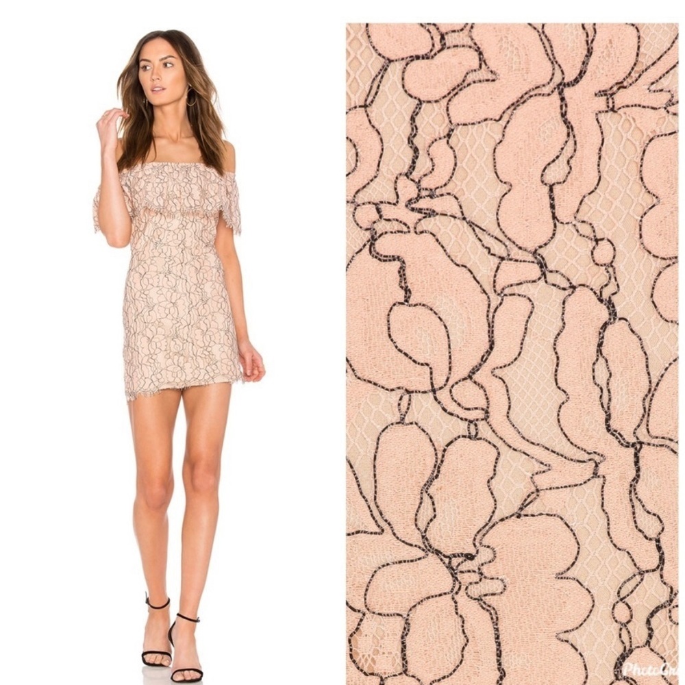 Endless Rose Lace Off-the-shoulder Flounce Dress